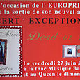 Point-of-sale advertising "FNAC" Paris 27/06/97 Autograph session