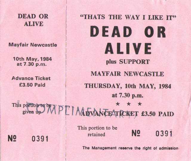 Concert Ticket 10/05/1984